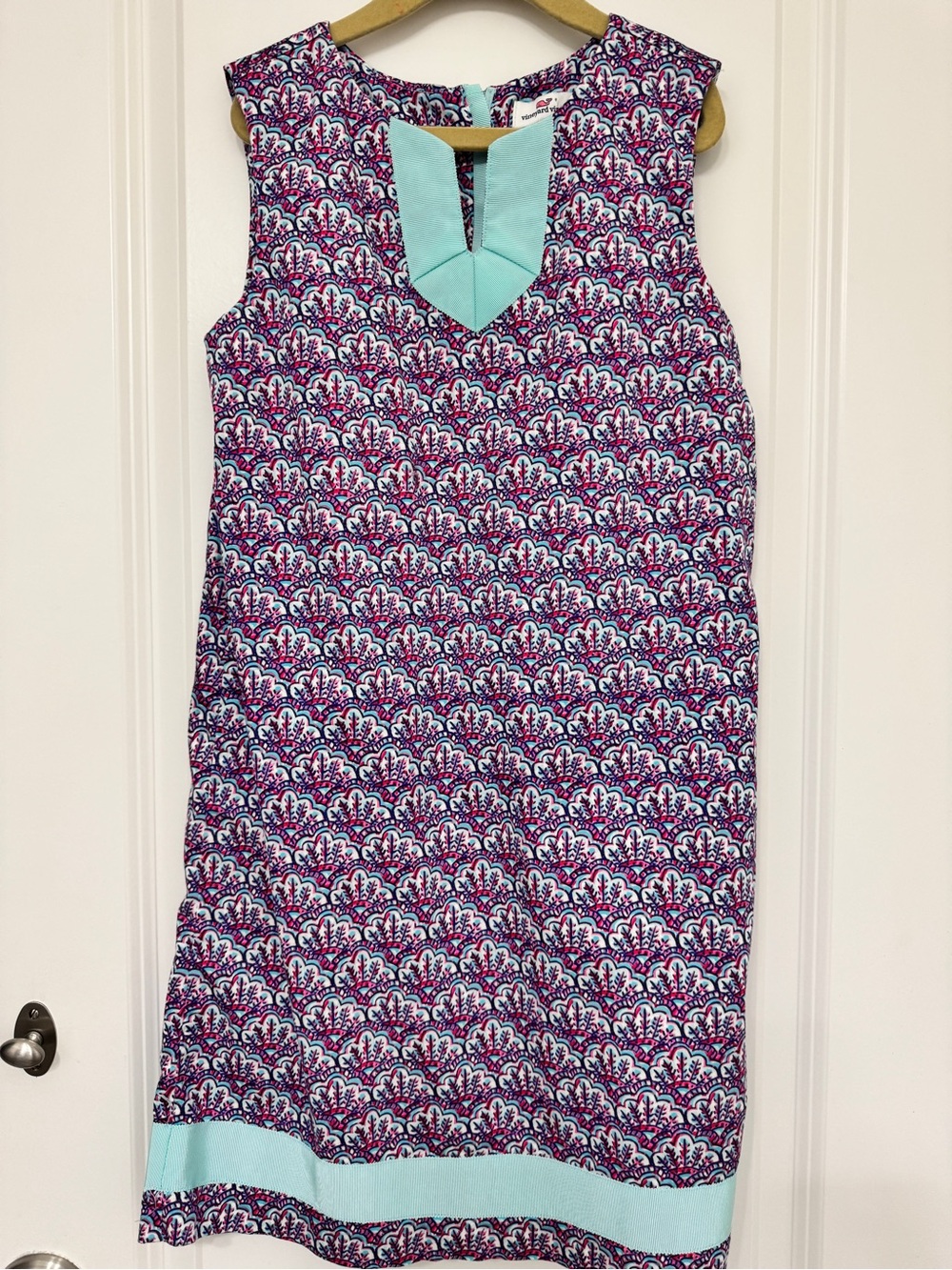 Vineyard Vines Girls Sleeveless Printed Midi Shift Dress 10